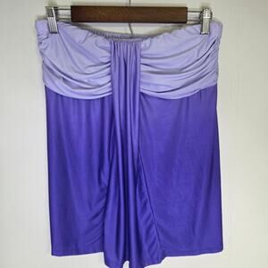 Torrid Purple Lavender Ombre Tube Top Flowy Romantic Plus Size 0 Large